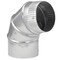 Imperial Mfg Imperial 4 in. D X 4 in. D Adjustable 90 deg Galvanized Steel Furnace Pipe Elbow GV0285-C - alternate 3